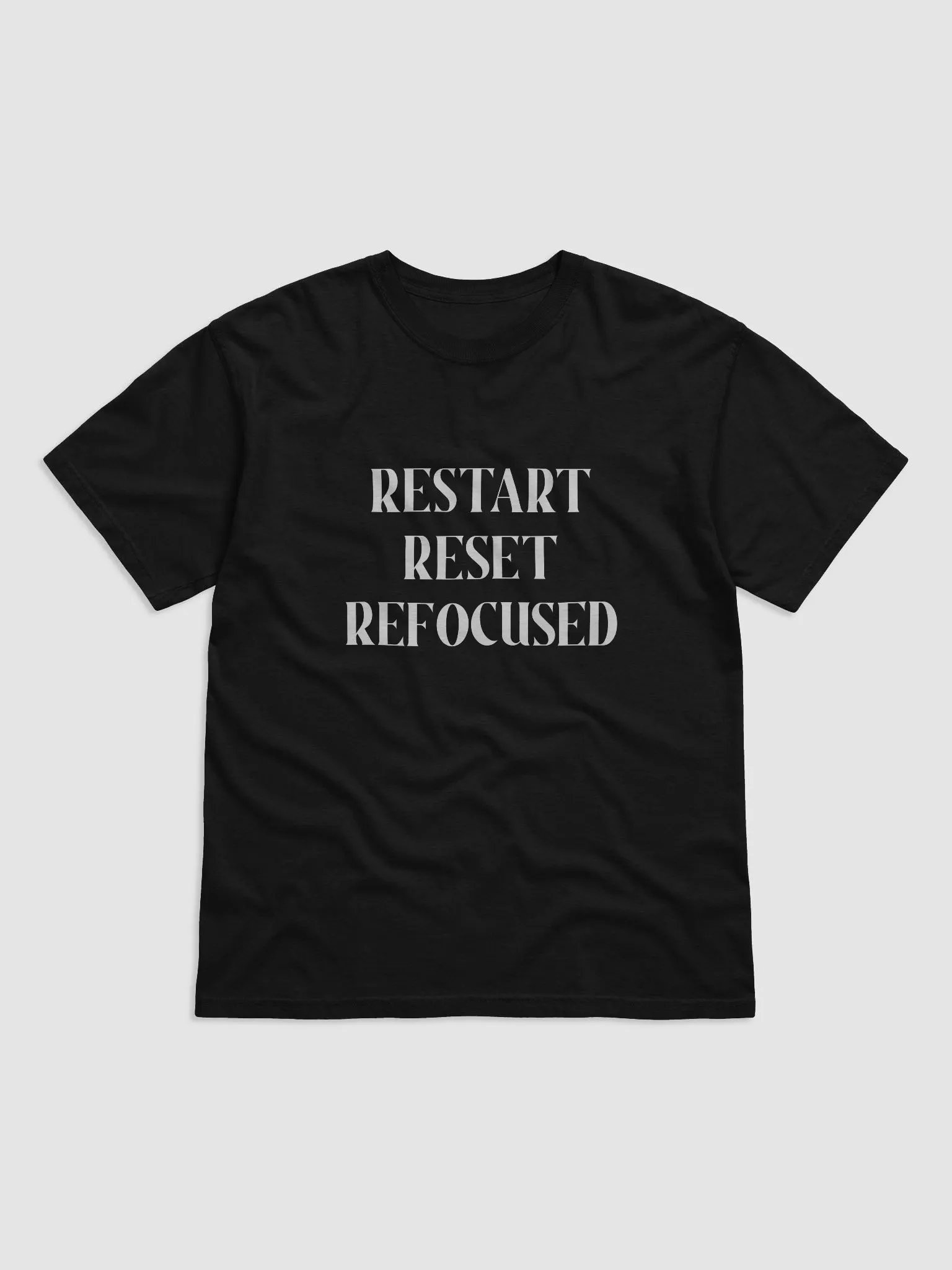 RESTART,RESET,REFOCUSED*WHITE PRINT) product image (1)