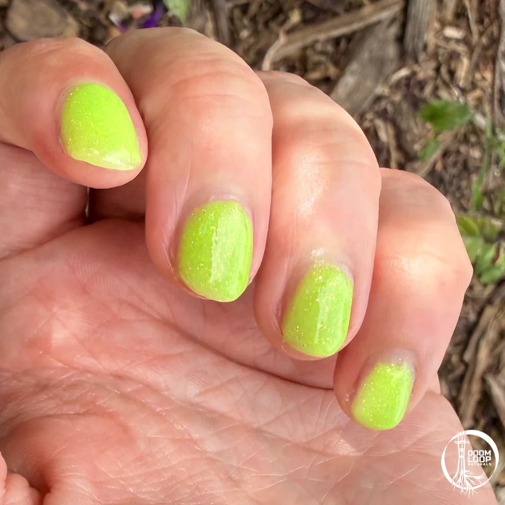 NO THANKS I ALREADY ATE - Neon Yellow-Green Glow-In-The-Dark Jelly Nail Polish product image (9)
