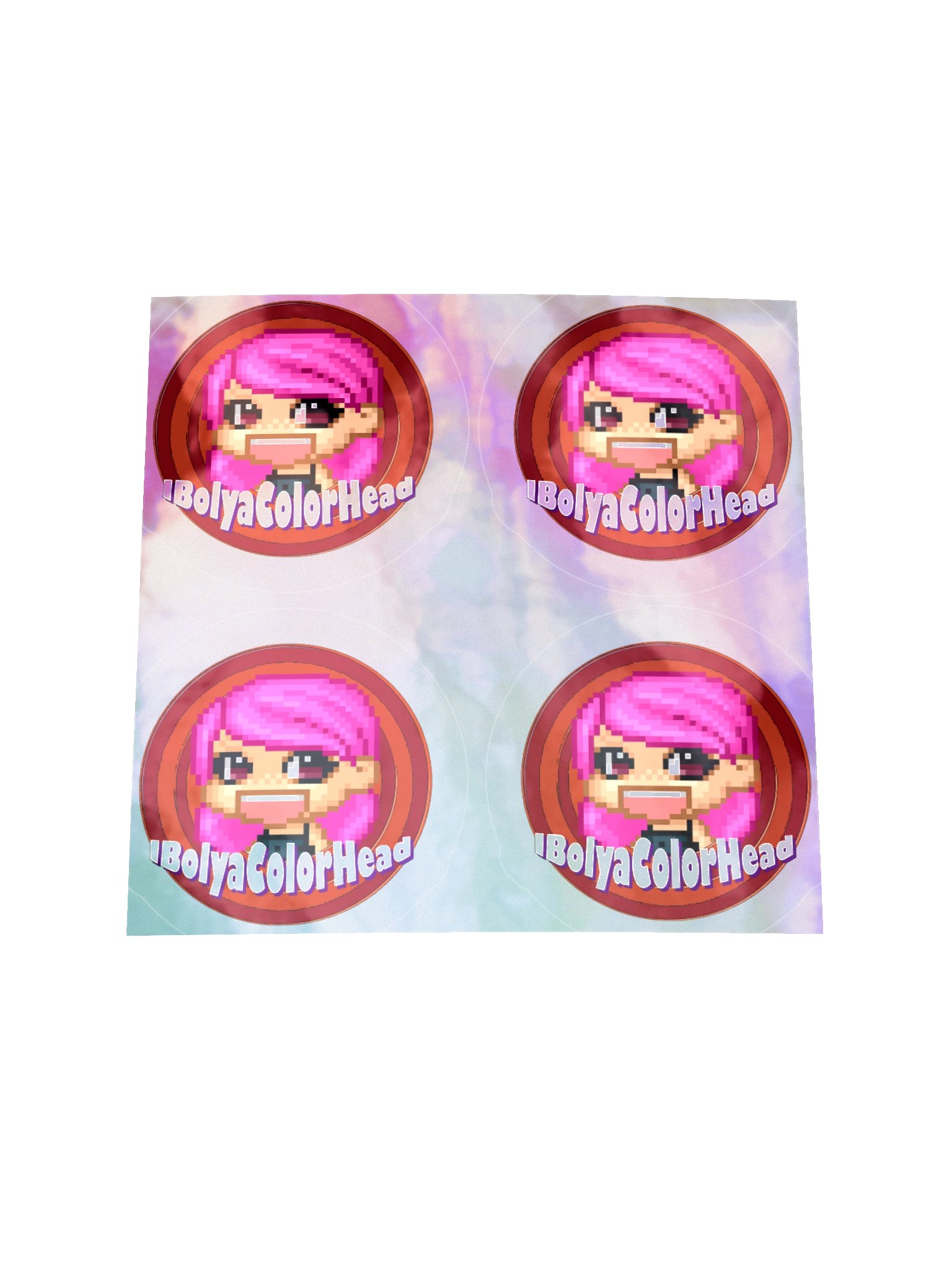 IbolyaColorHead Logo Holographic Stickers product image (1)