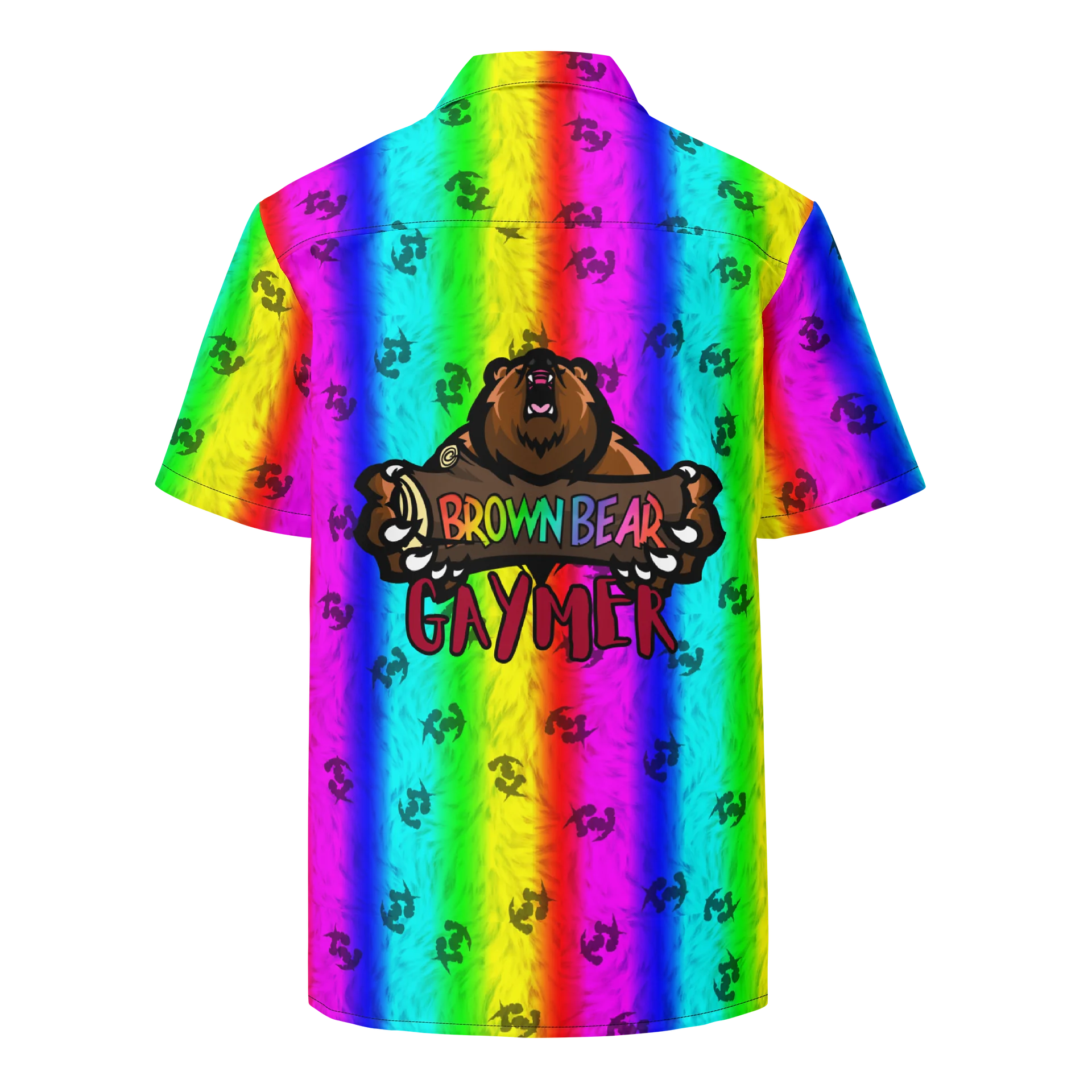 Brown Bear Rainbow Fur Hawaiian Shirt product image (2)