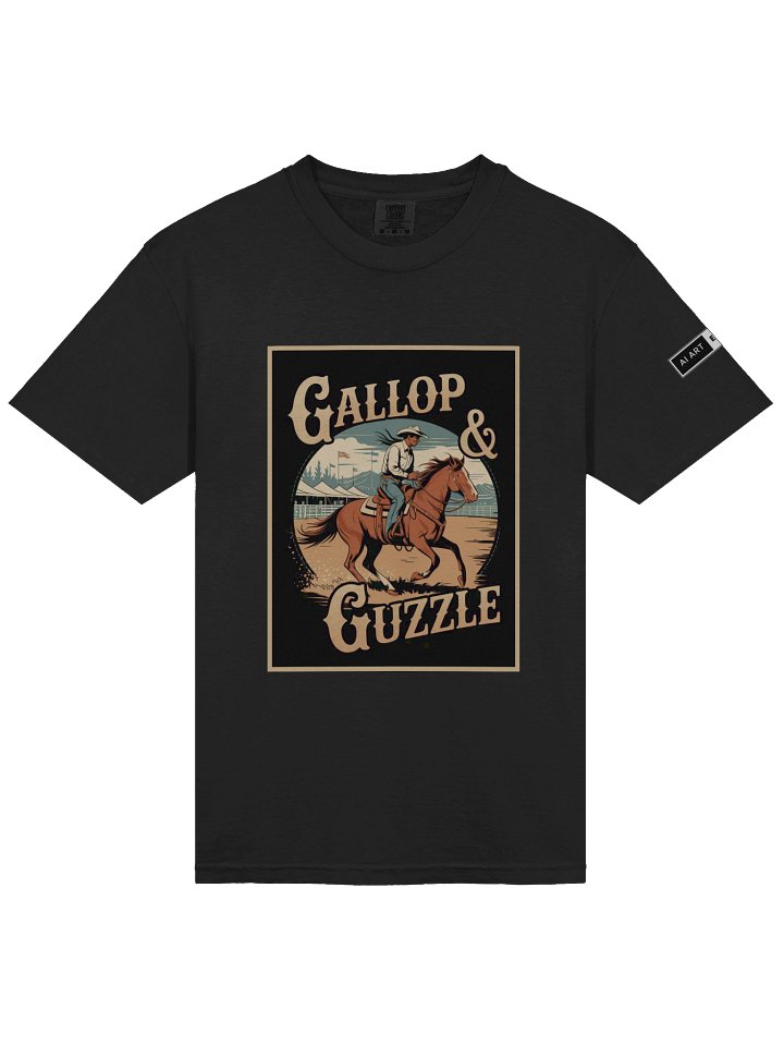 "GALLOP & GUZZLE" 100% cotton T-shirt product image (1)