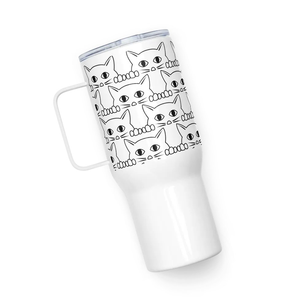 Peeping Kitten 25 oz Travel Mug product image (11)
