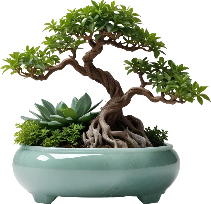 Jade Signature – Bonsai & Succulent Planter PNG product image (1)