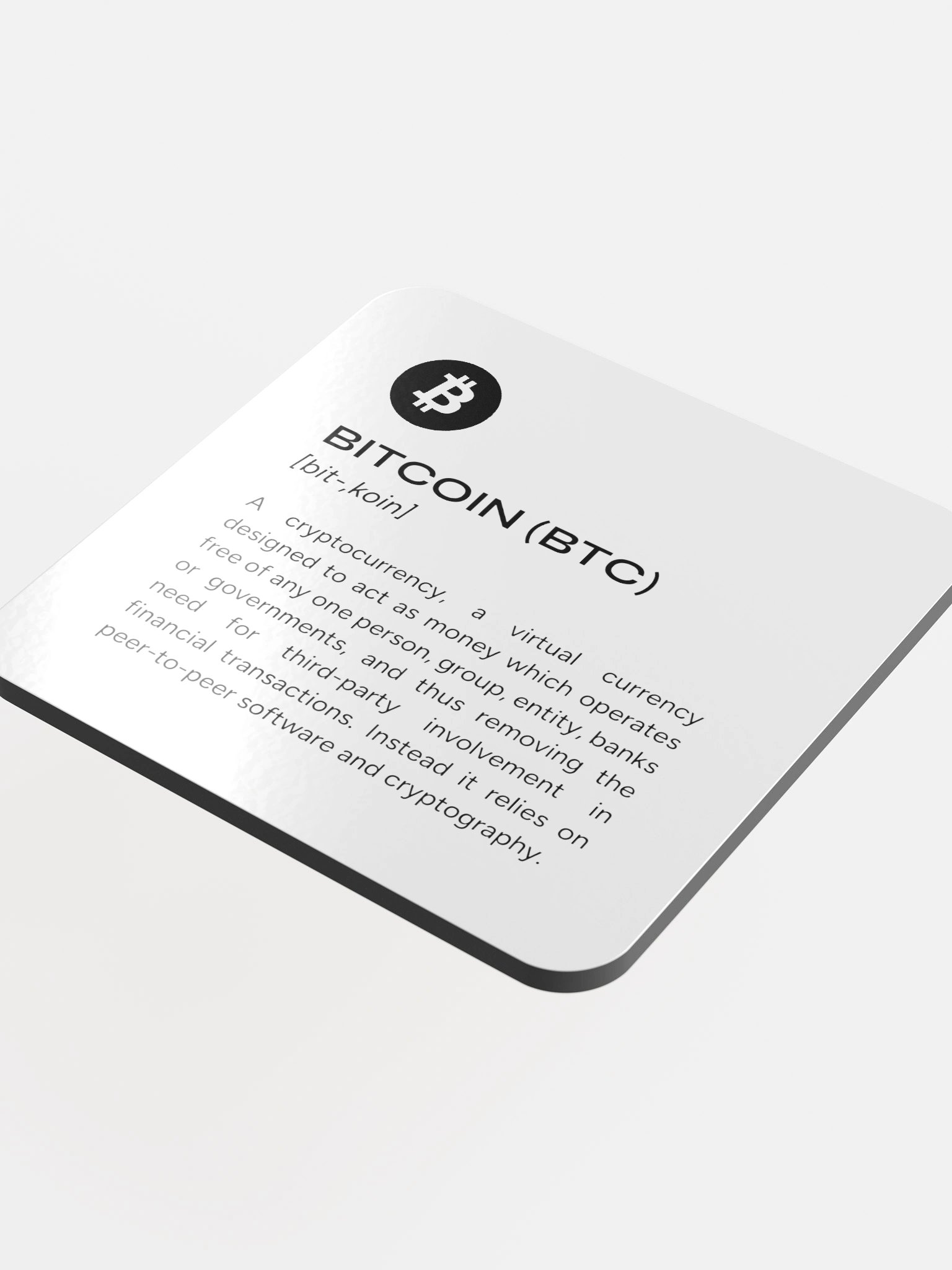 Bitcoin Description Cork Coaster product image (4)