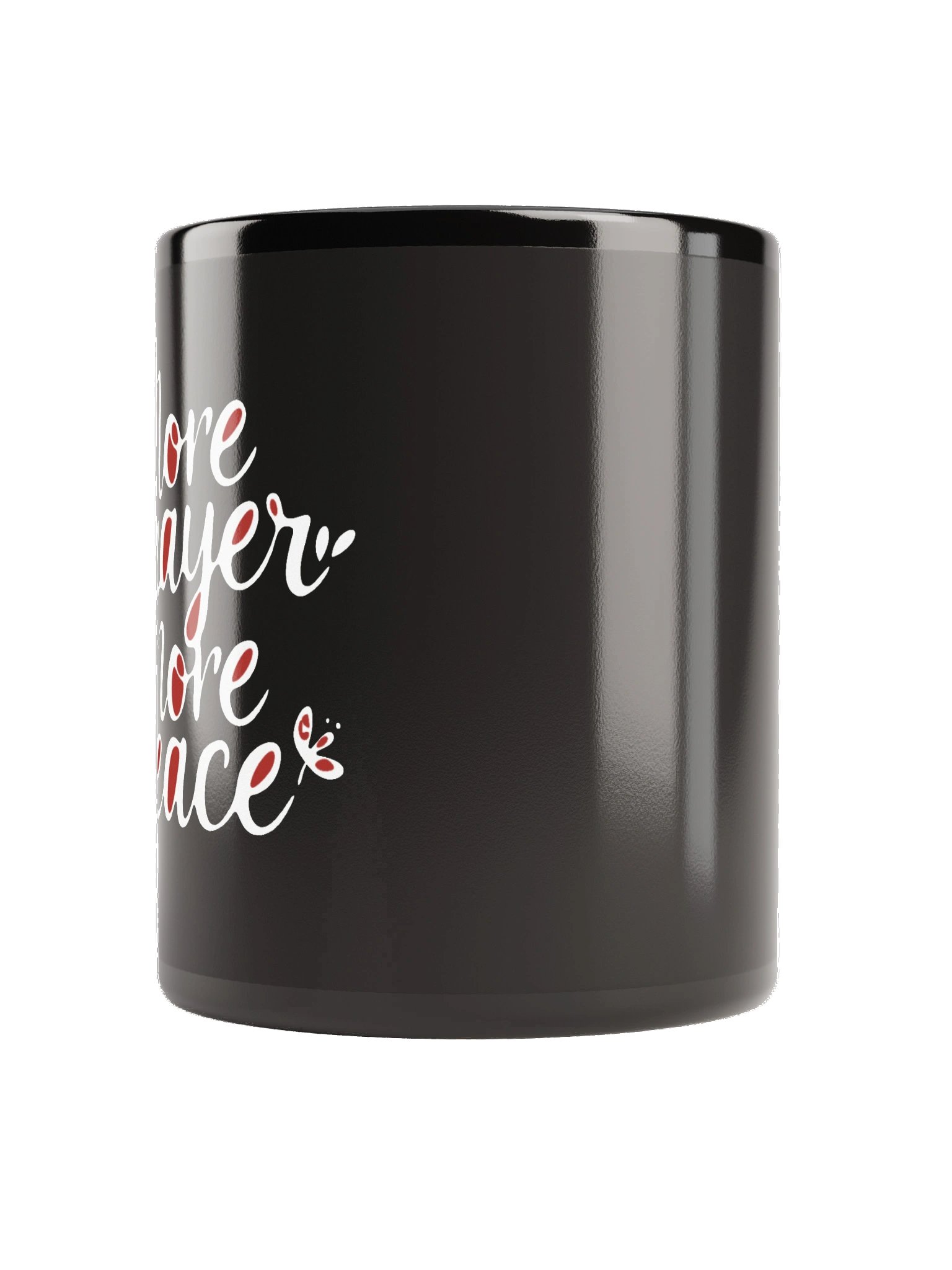 More Prayer More Peace Black Mug product image (3)