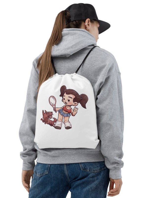She and Her Pet | Drawstring Bag product image (2)