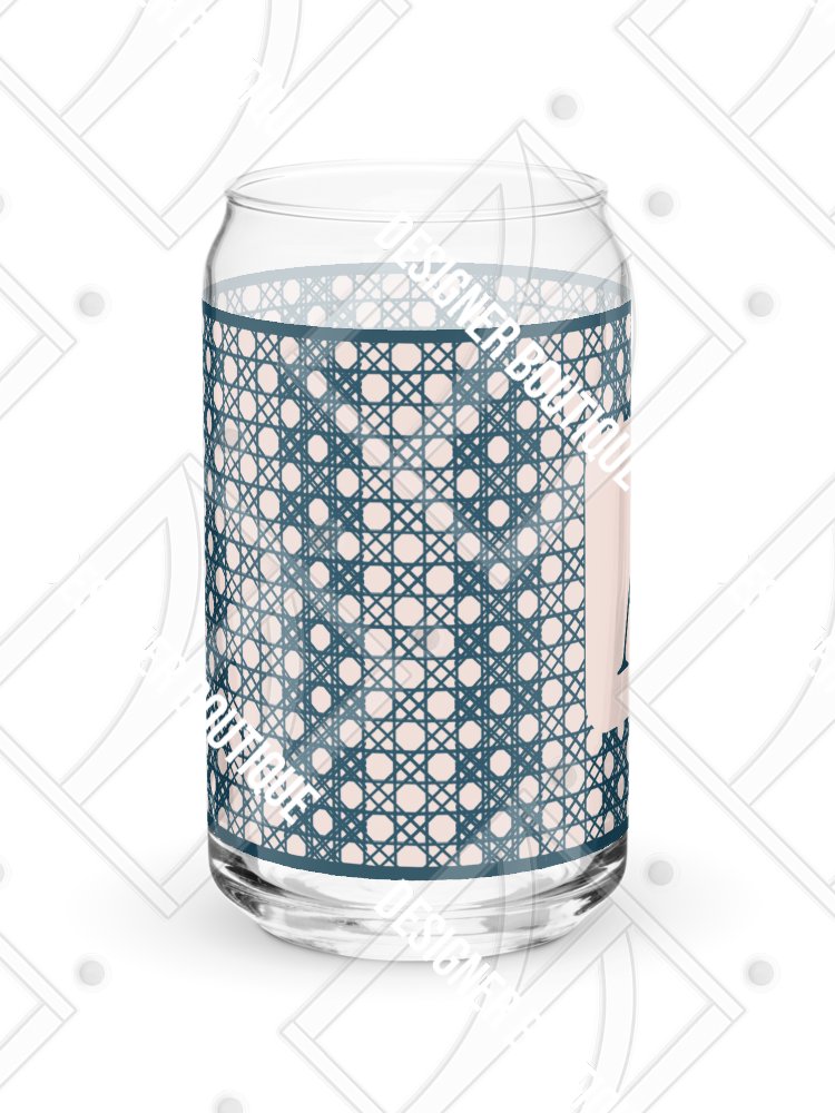 Le Rose Blue Monogram A Can-Shaped Glass product image (5)