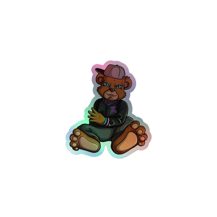 Sitting Bear Holo Sticker product image (1)