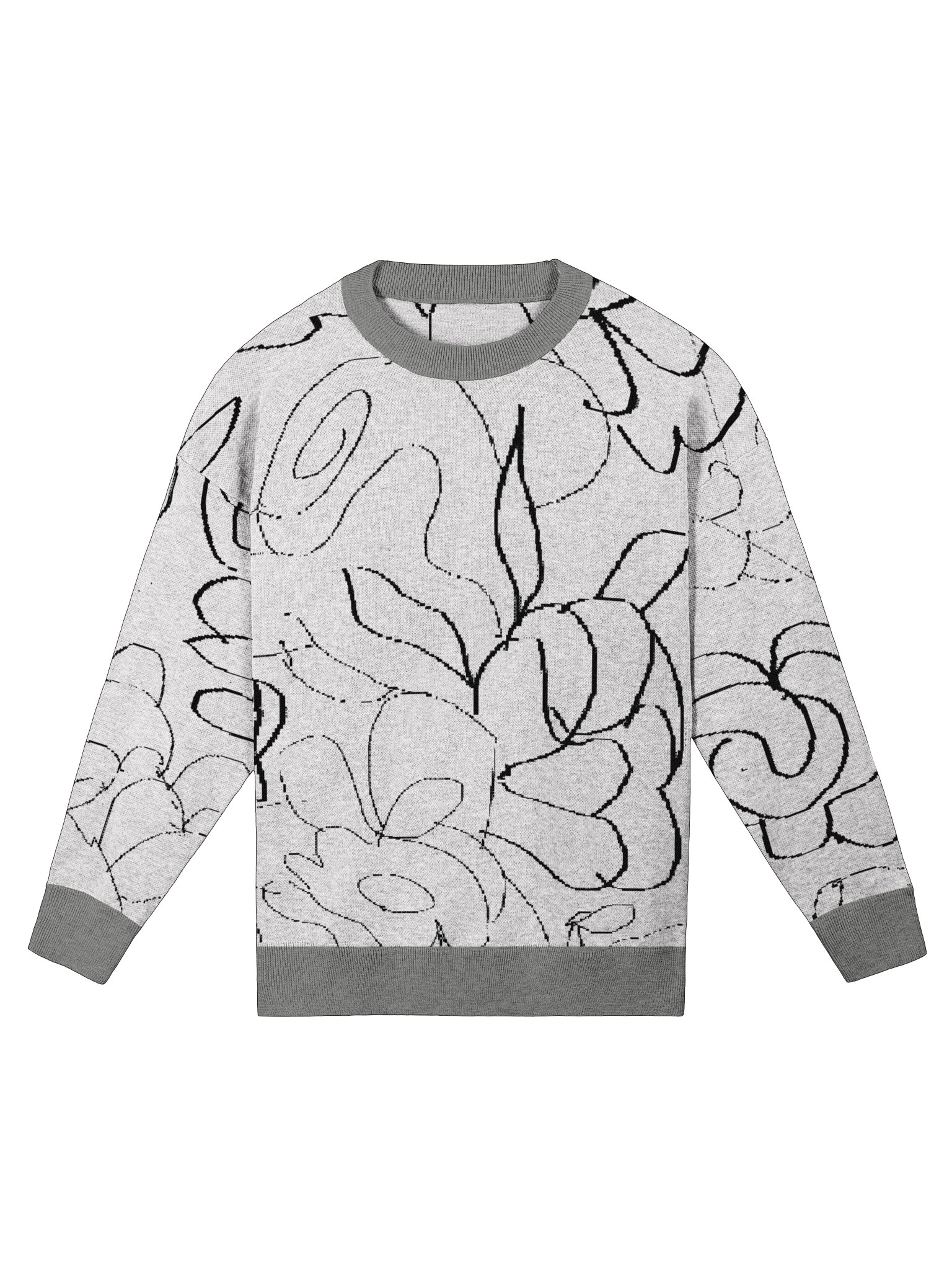 Line Art Floral Sweater product image (2)