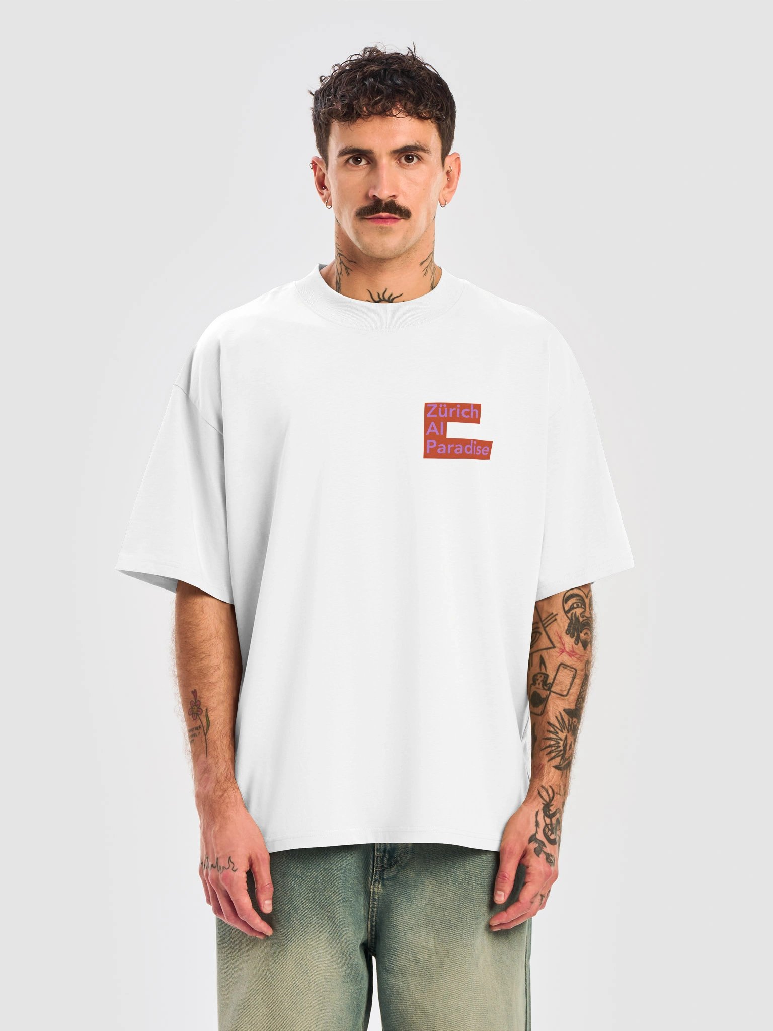 T-shirt Oversized Zurich AI Paradise Red/Pink product image (4)