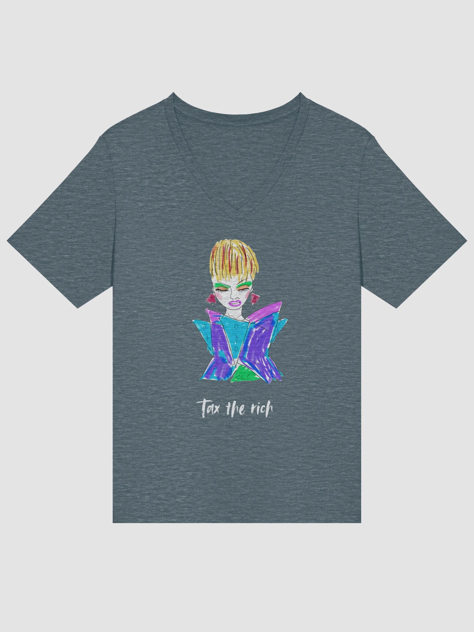 Tax The Rich Relaxed V-Neck product image (9)