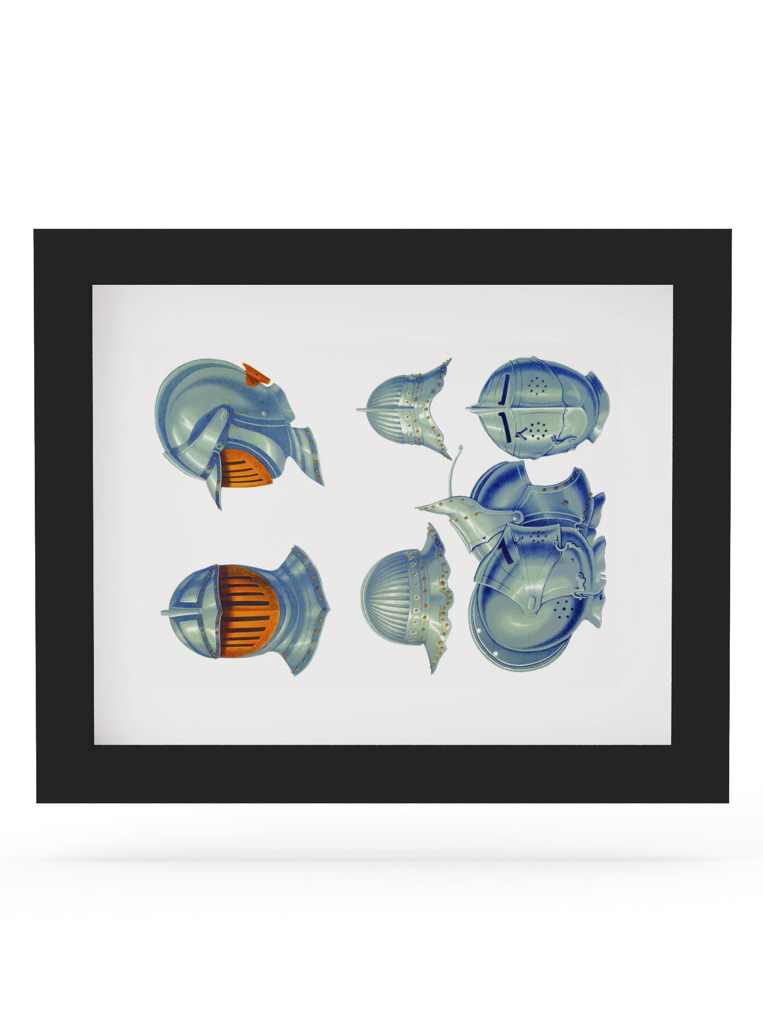 Medieval Knight Helmets Framed Print product image (184)