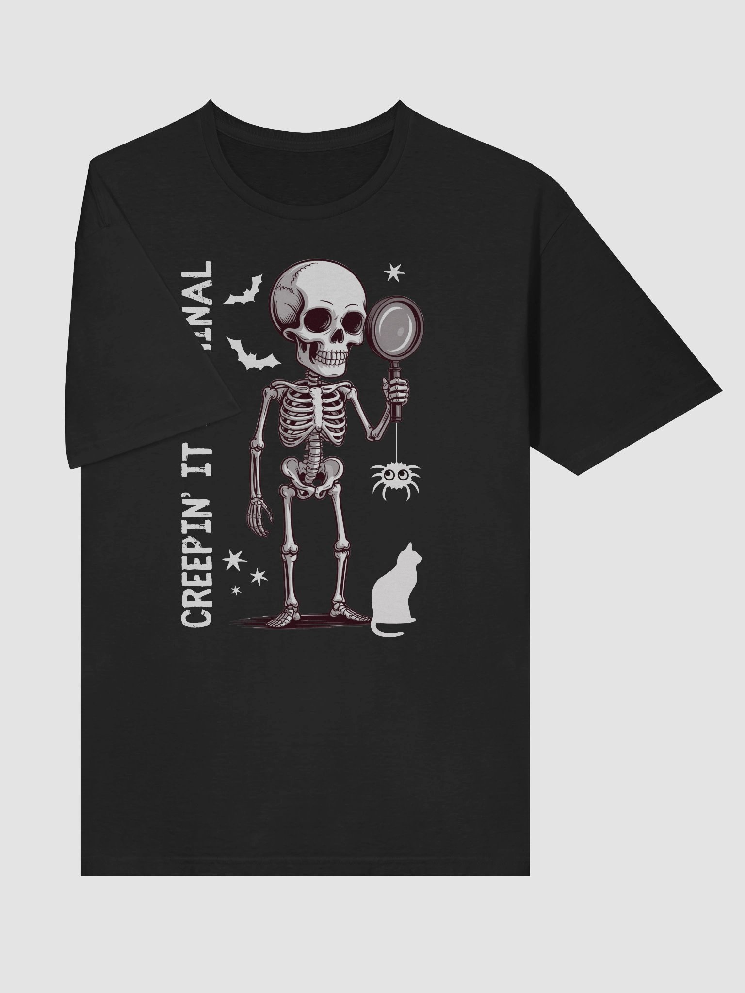 Creepin’ It Criminal Halloween T-Shirt for True Crime Lovers - Dark product image (5)
