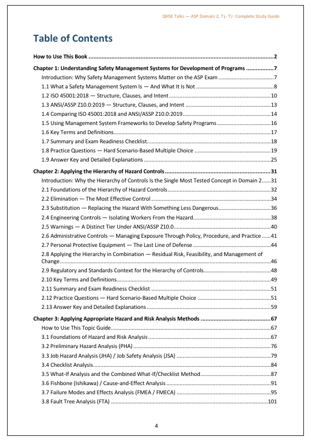 ASP 11 Domain 2 Topics 1–7 Study Guide: Safety Management Systems, Hazard Controls, Risk Analysis, Risk Matrix, GHS, Hazardous Energy Control & Electrical Principles | QHSE Talks product image (2)