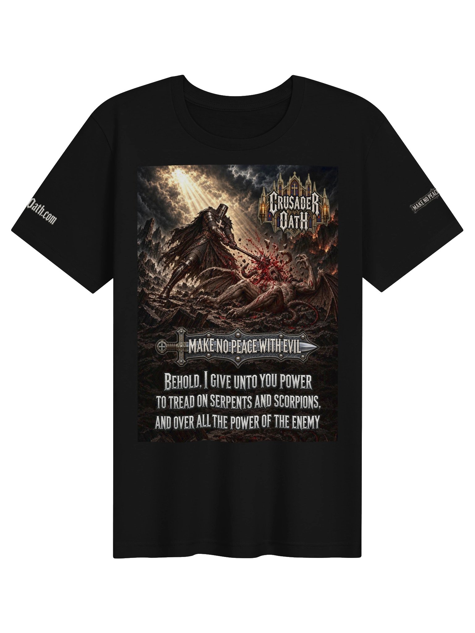 Copy of Make No Peace With Evil - Luke 10:19 - Tee product image (1)