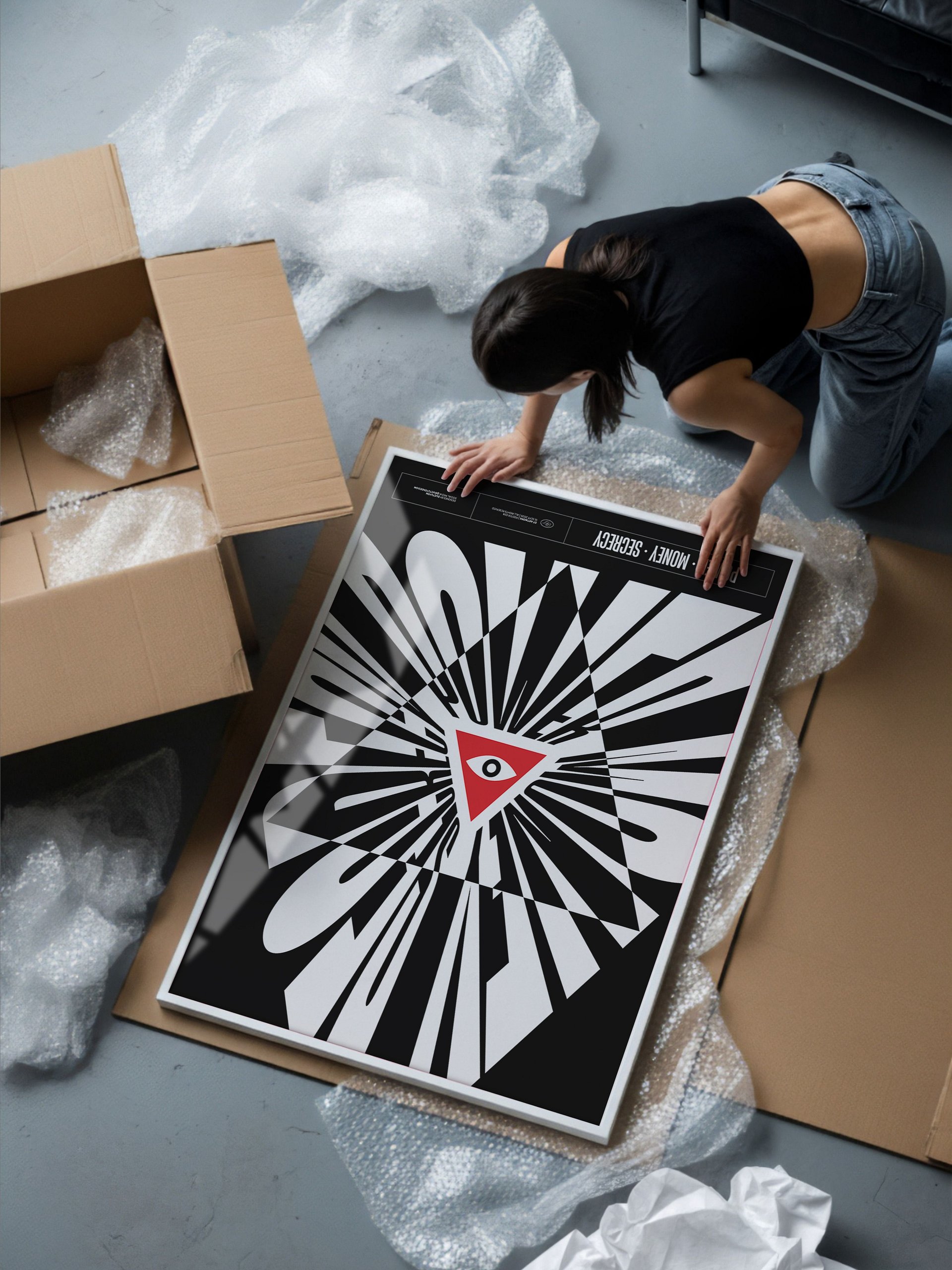 "POWER · MONEY · SECRECY" Framed Poster product image (5)