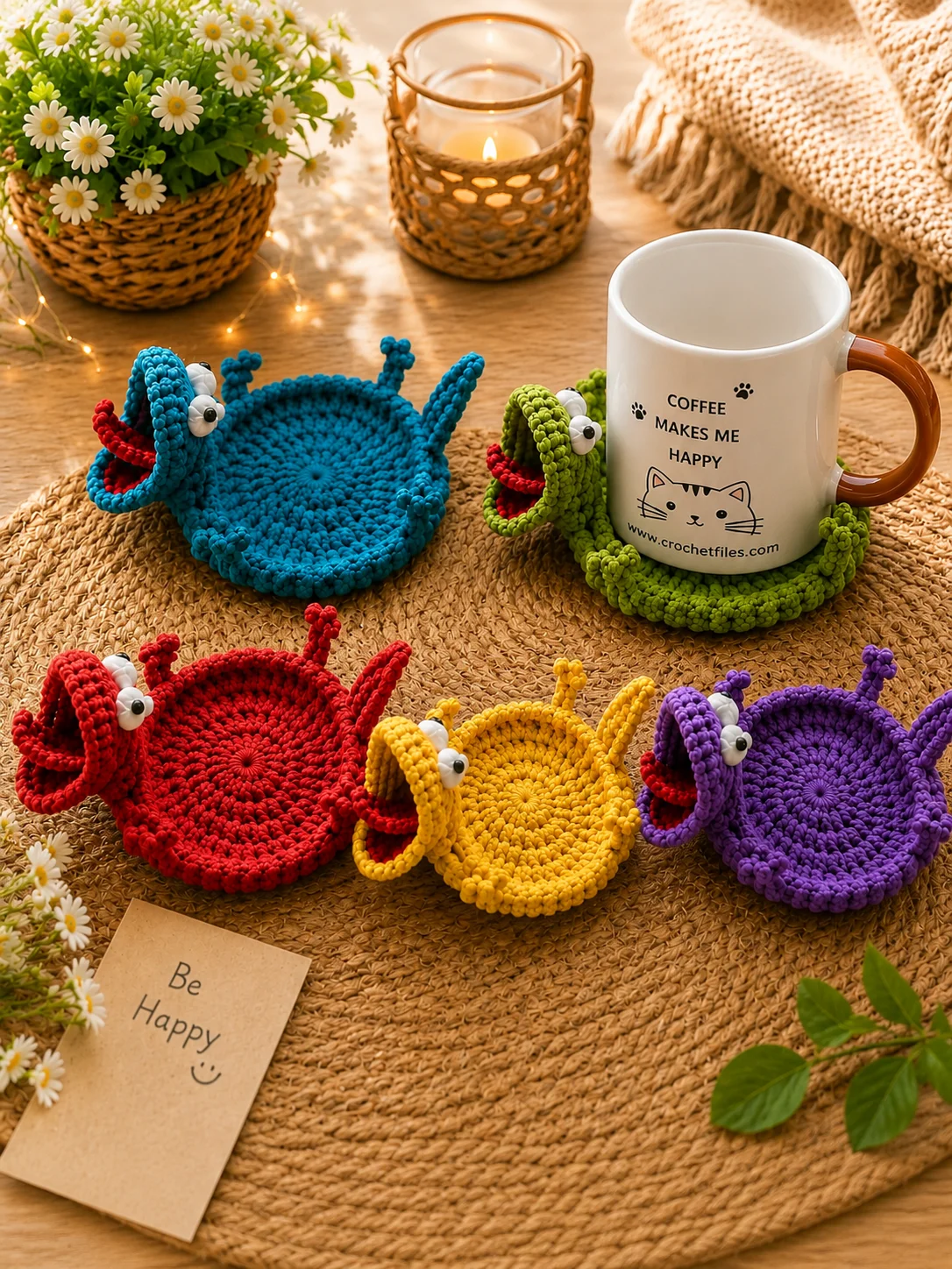 Tom Lizard Coaster Crochet Pattern product image (4)