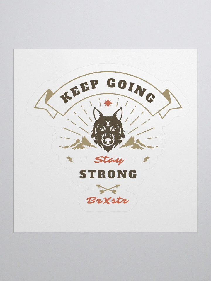 Keep Going Wolf Vinyl Kiss-Cut Stickers product image (1)