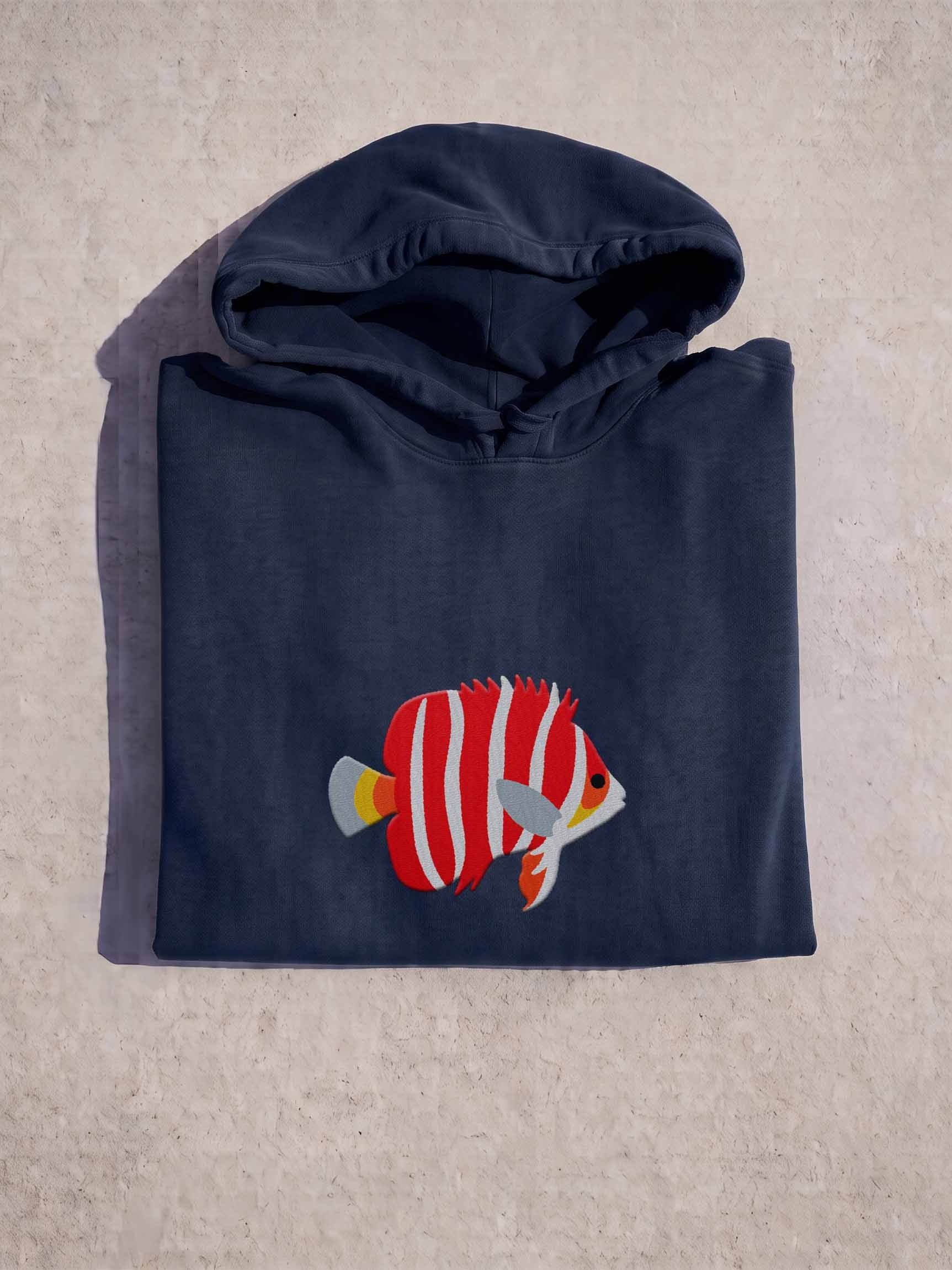Peppermint Angelfish Premium Hooded Sweatshirt (Embroidered) for Reef and Marine Aquarium Lovers product image (1)