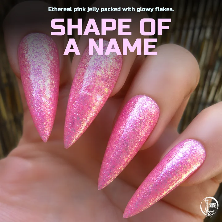 SHAPE OF A NAME - Soft Pink Jelly Flakie Nail Polish product image (1)
