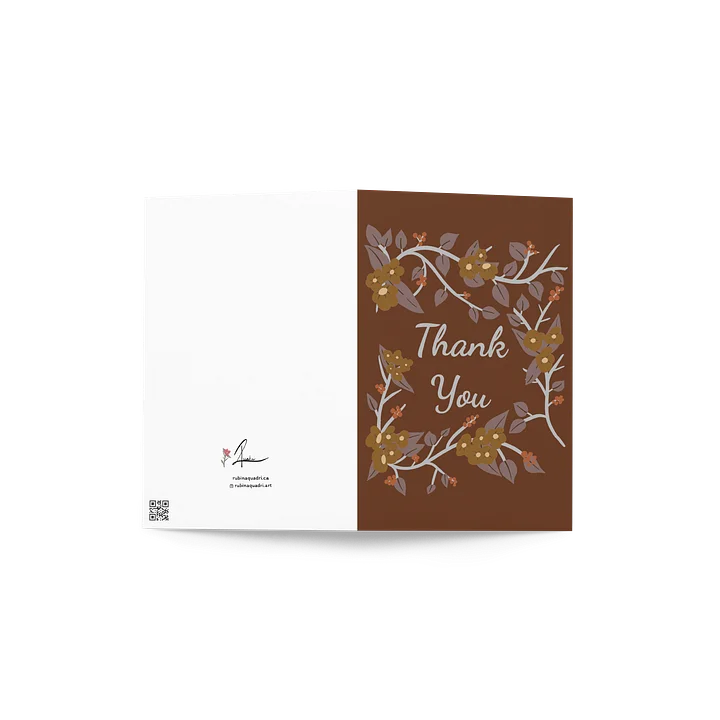 Thank You Botanical Garland | Bronze & Taupe on Dark Terracotta Brown product image (2)