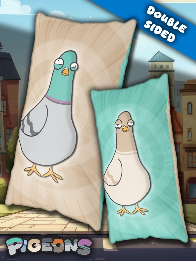 Pigeon Cushion (Teal/Cream) product image (2)