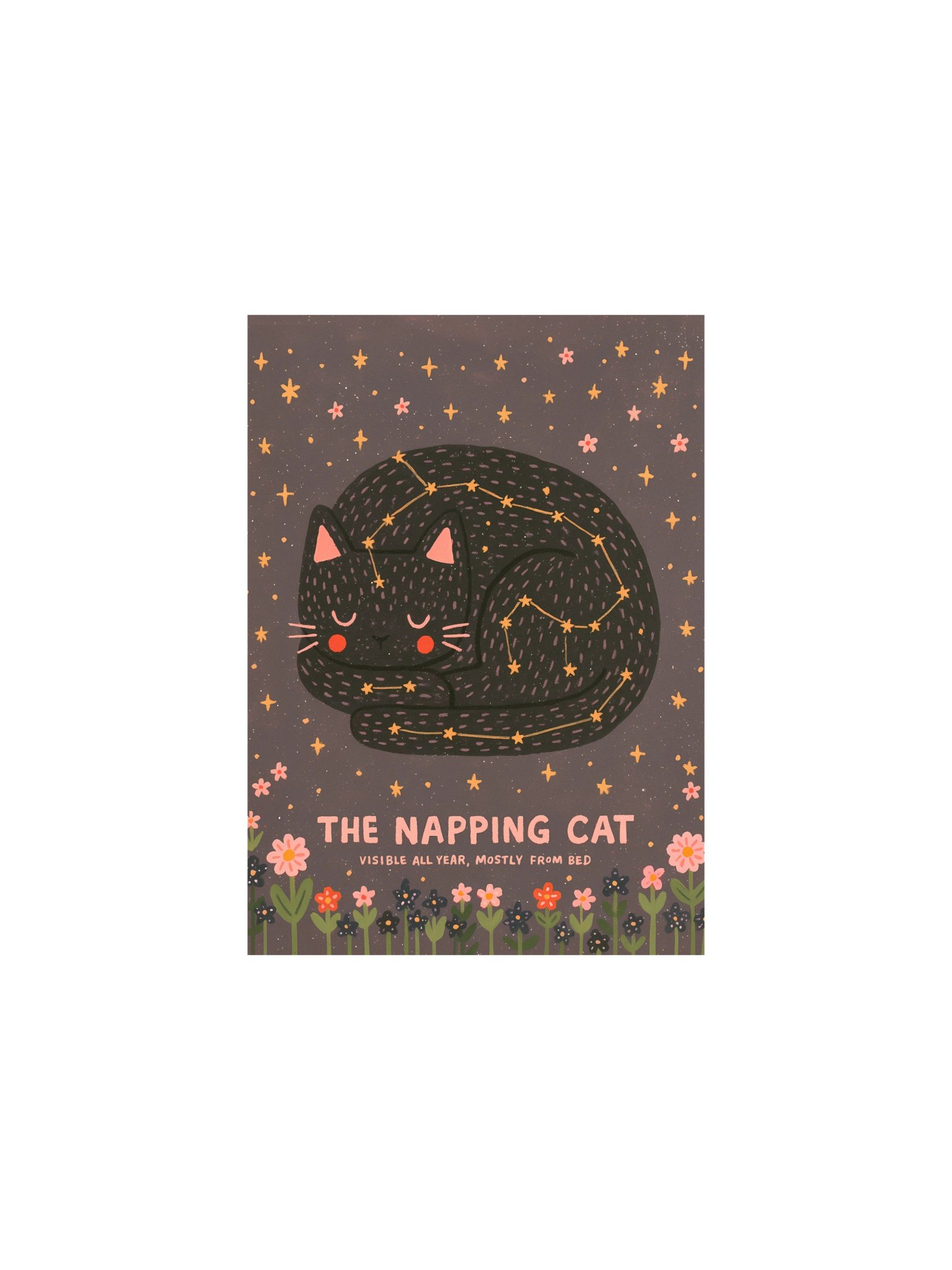 The Napping Cat Starry Poster product image (3)