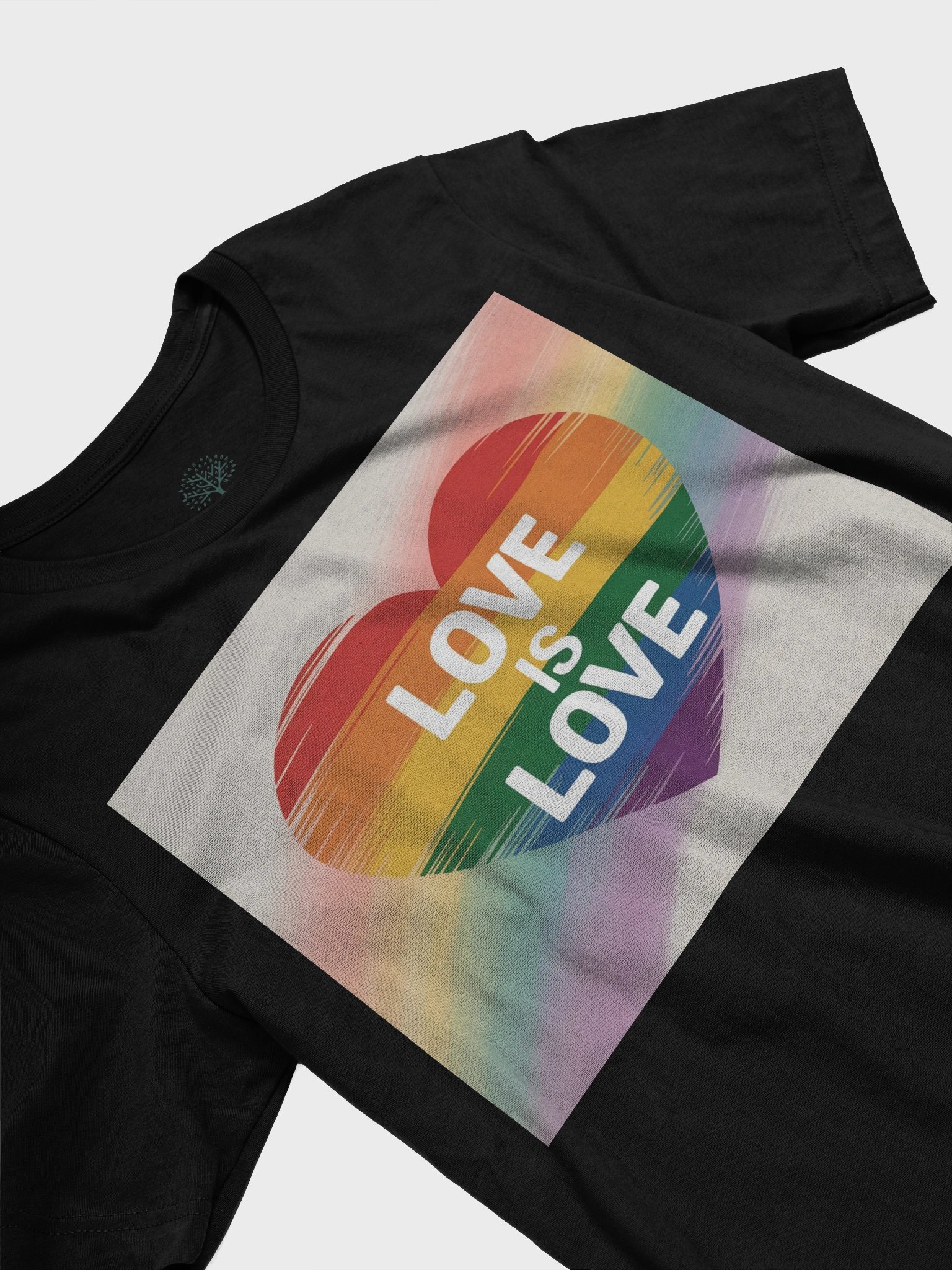 Exclusive 'Love is Love' Rainbow Heart Unisex T-Shirt - TDS Music product image (25)