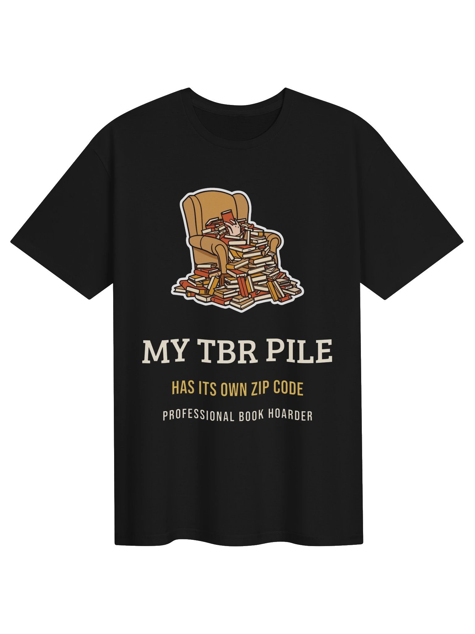 My TBR Pile Has Its Own Zip Code Shirt – Funny Book Lover Gift Tee product image (1)