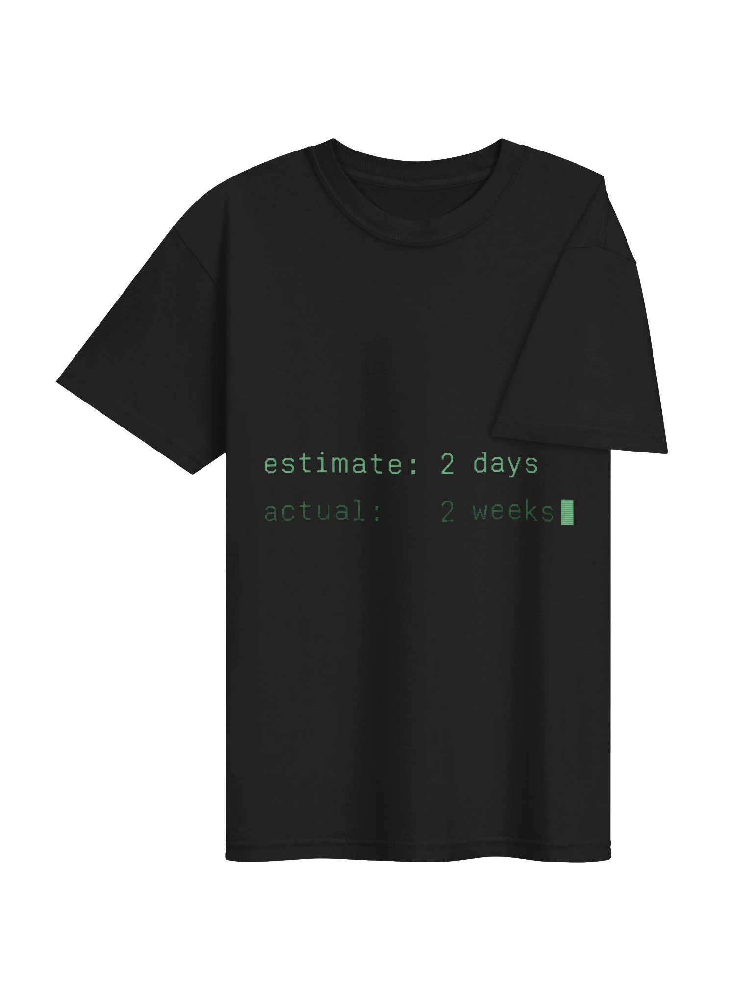 Estimate 2 Days Actual 2 Weeks Tee product image (10)