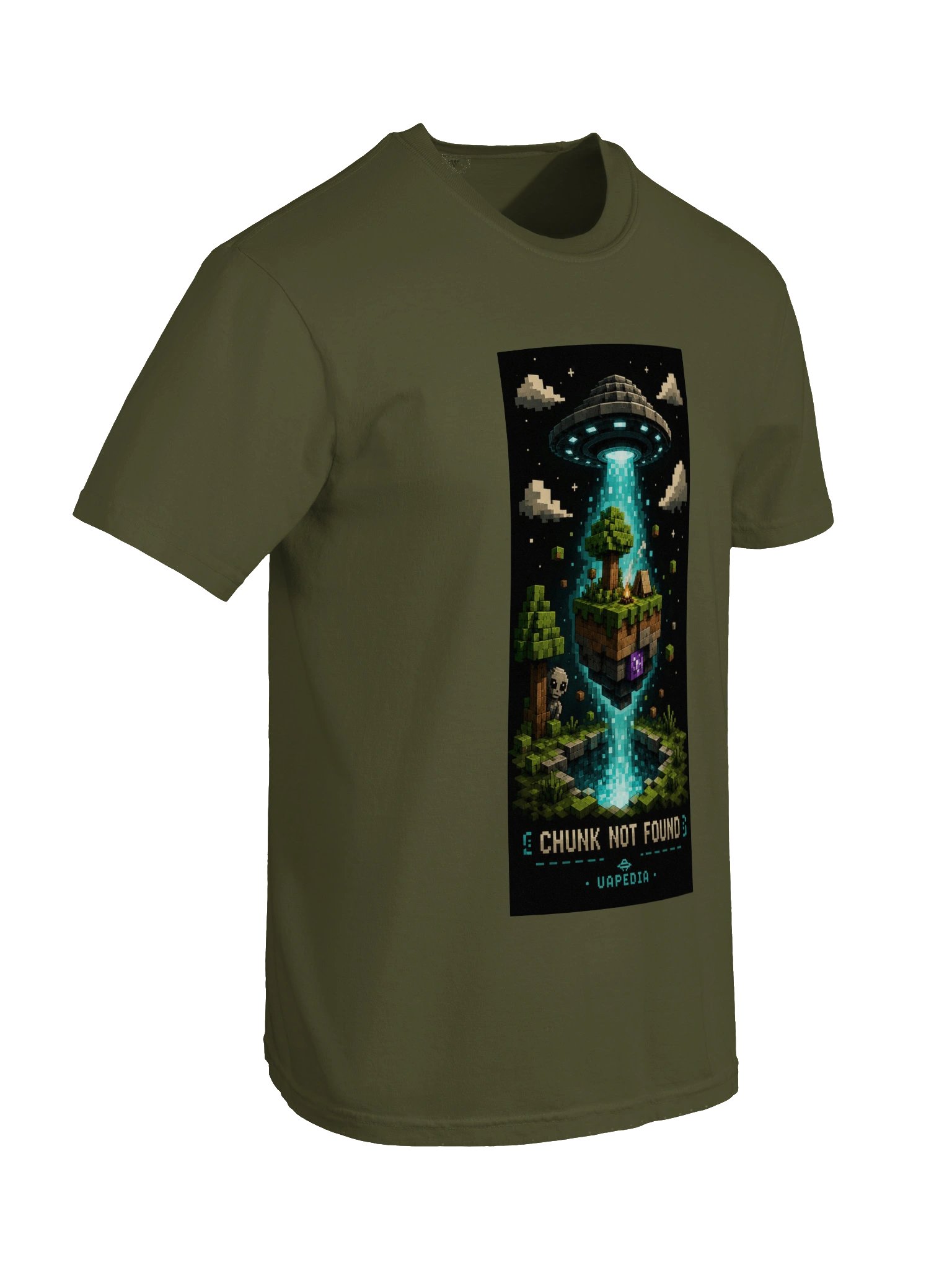 Chunk Not Found UFO Pixel Art- Garment-Dyed Heavyweight Tee product image (6)