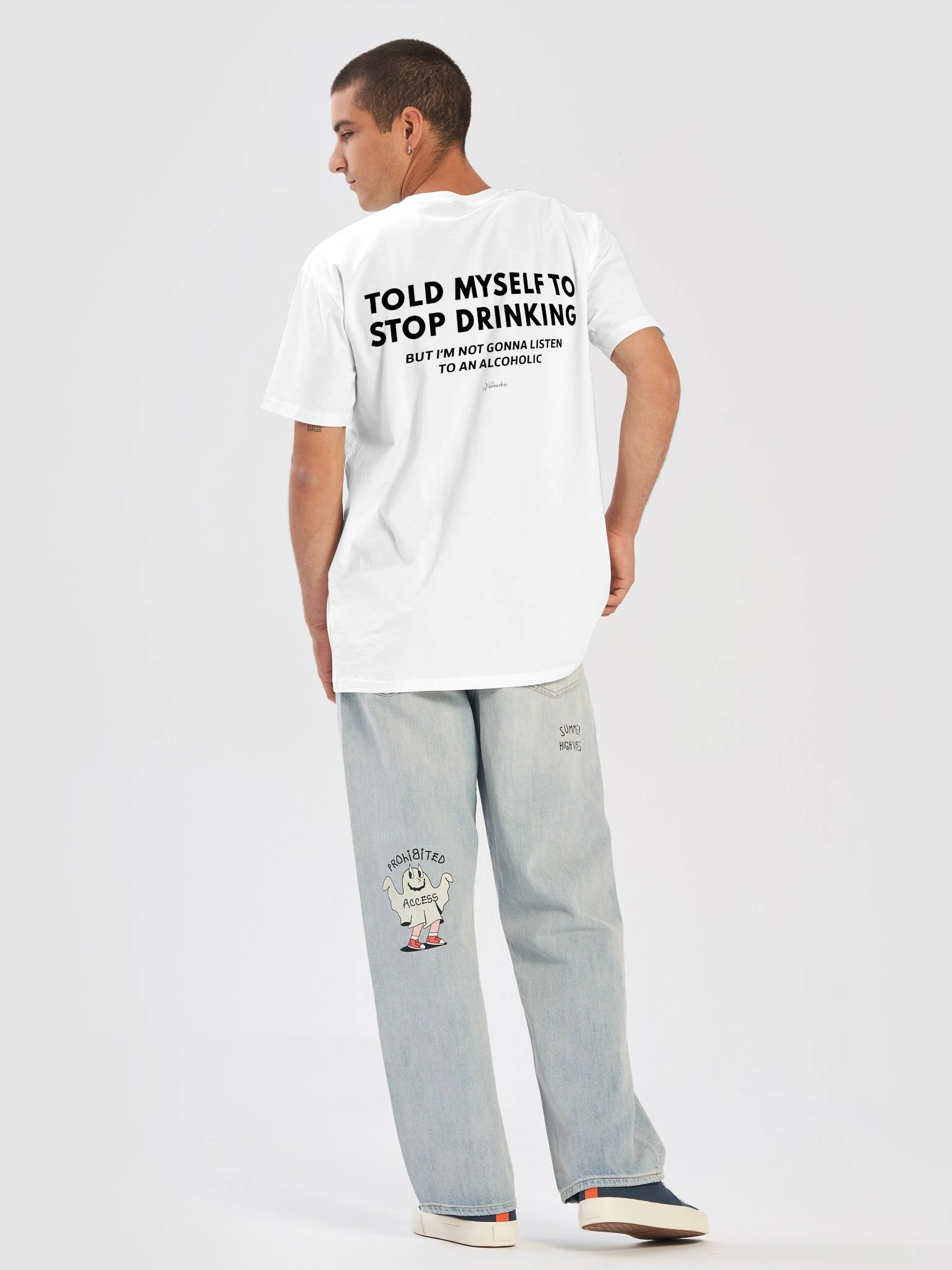 I Told Myself to Stop Drinking – Funny Graphic T-Shirt product image (11)