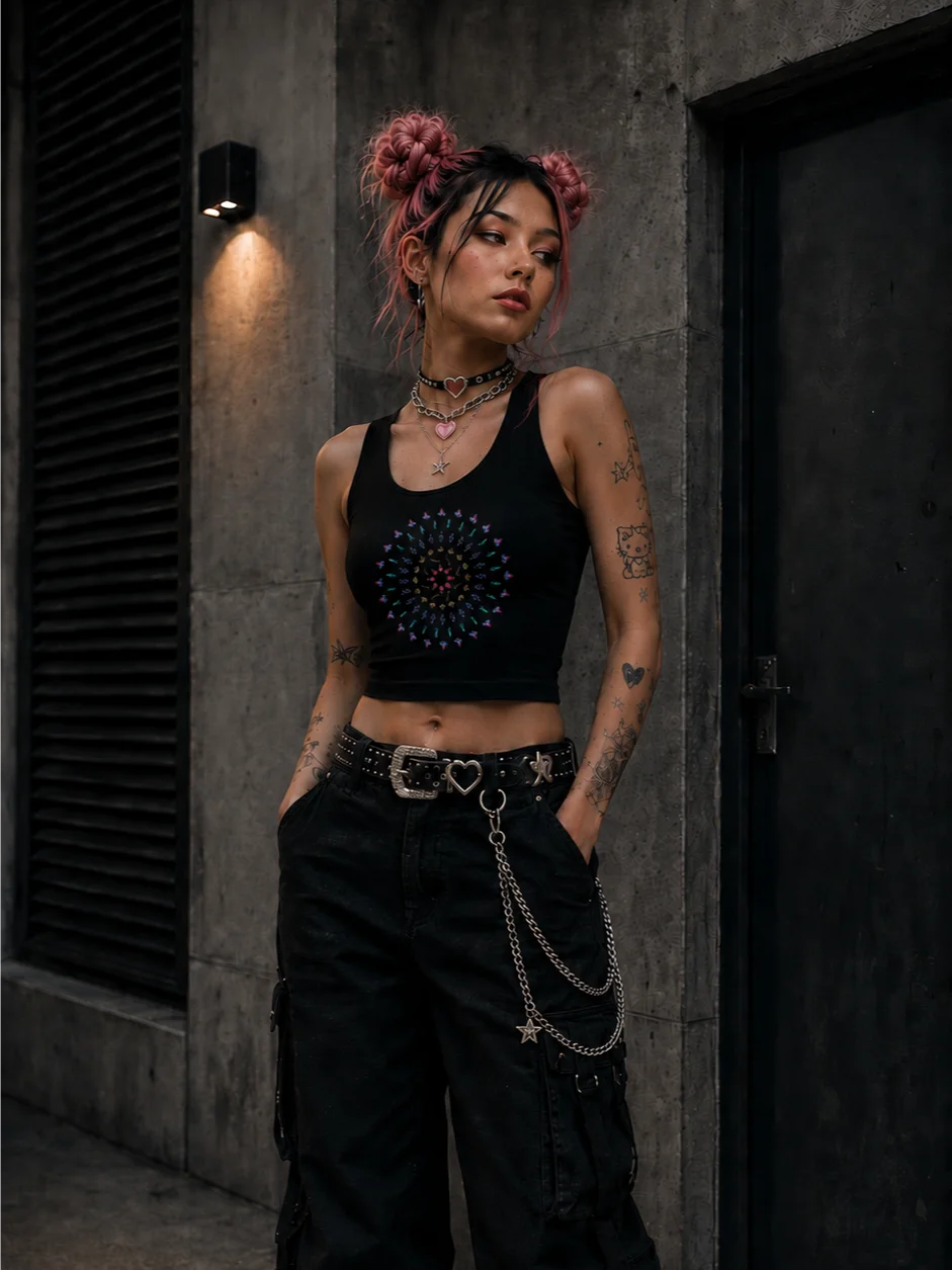 In Magic We Trust All-Over Crop Top product image (1)