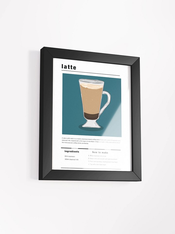 Framed Latte Coffee Print product image (18)
