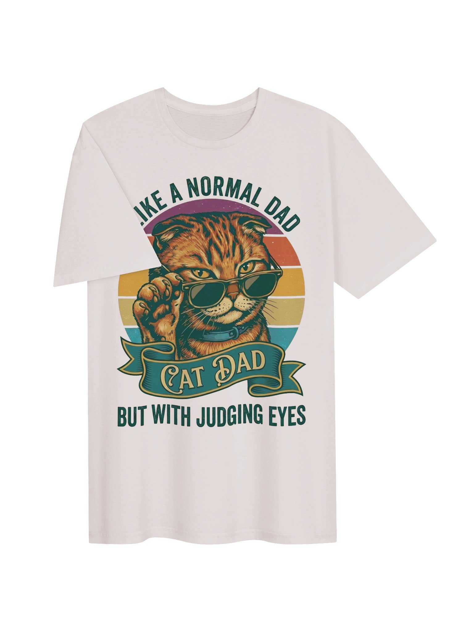 Judging Eyes Cat Dad T-Shirt product image (12)
