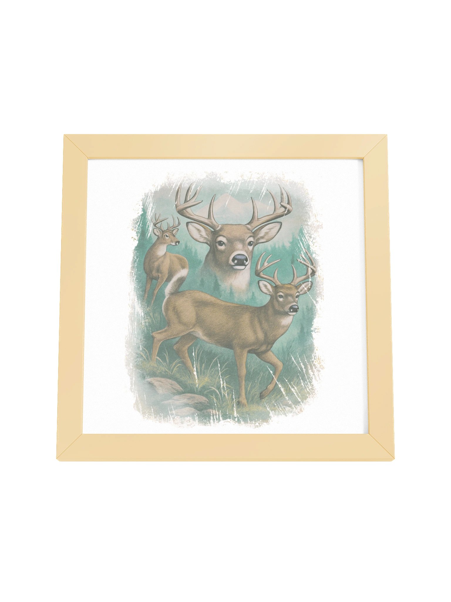 Misty Woodland Deer Framed Poster product image (30)