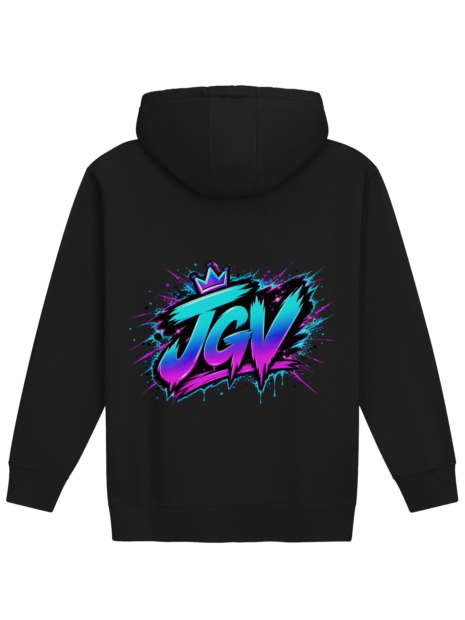 JGV Crown Streetwear Hoodie | Front & Back Design product image (3)