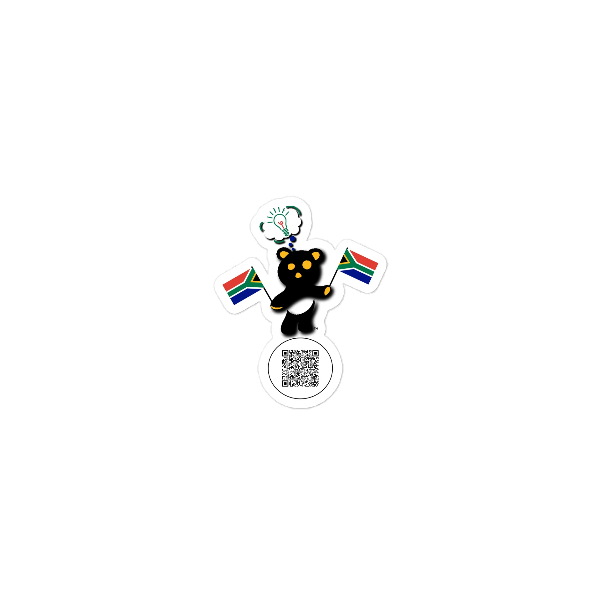 South Africa — Country Bear Sticker | BehrBrained Media product image (1)