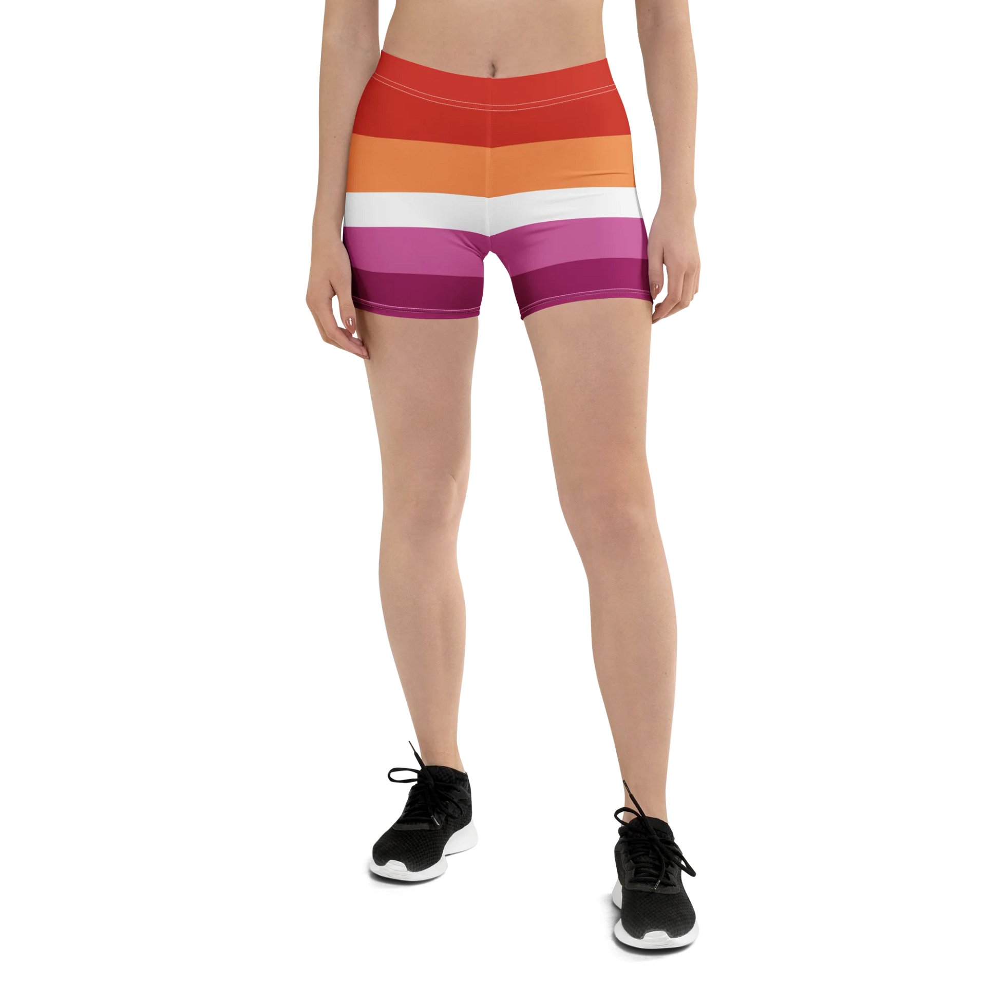 Lesbian Pride Flag Bike Shorts product image (1)