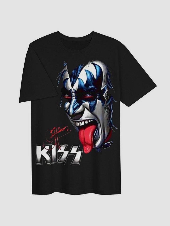 KISS Demon Face T-Shirt | Gene Simmons Tongue Portrait Graphic | 70s Arena Shock Rock Icon Tee product image (2)