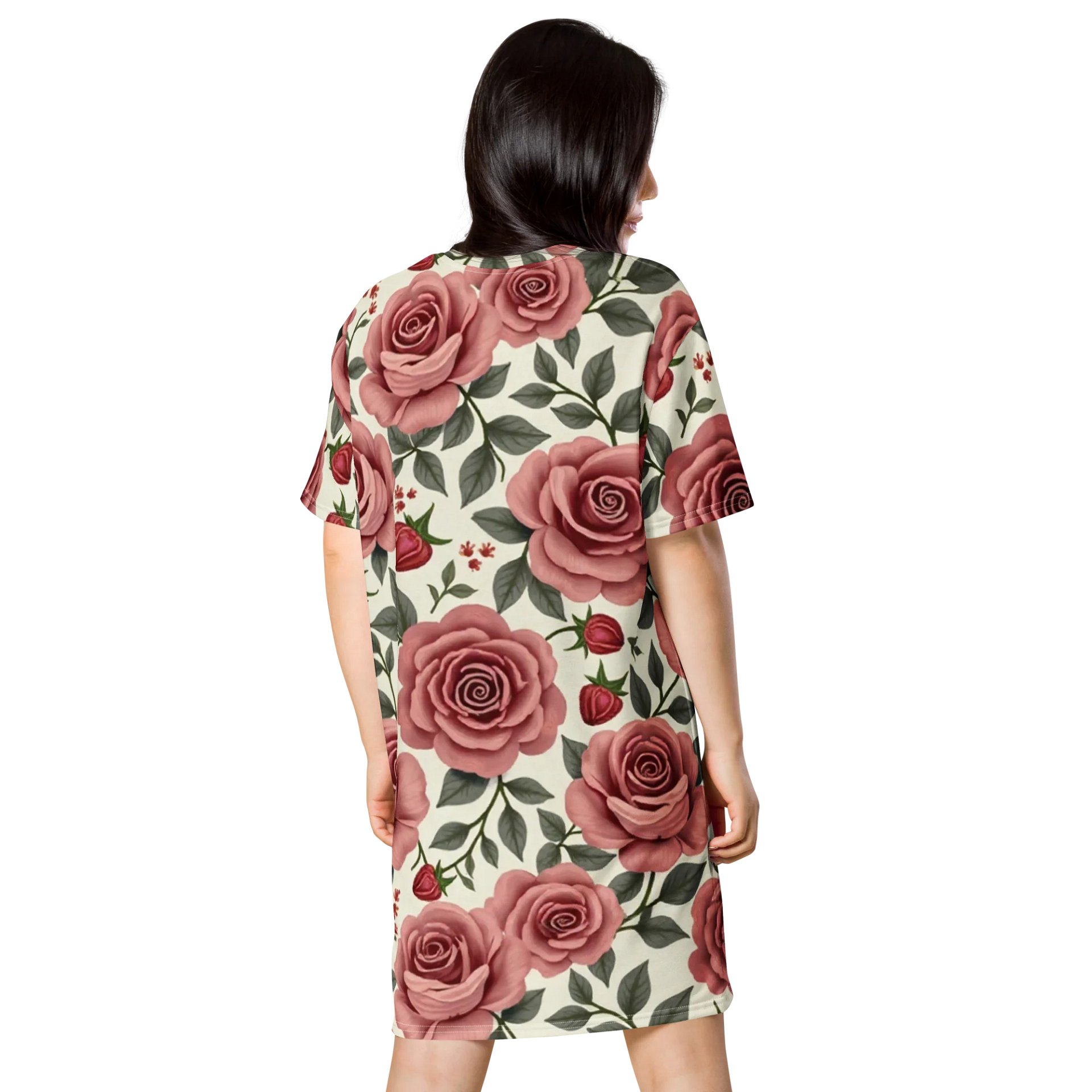 Barry Grady Red Roses All-Over T-Shirt Dress product image (2)