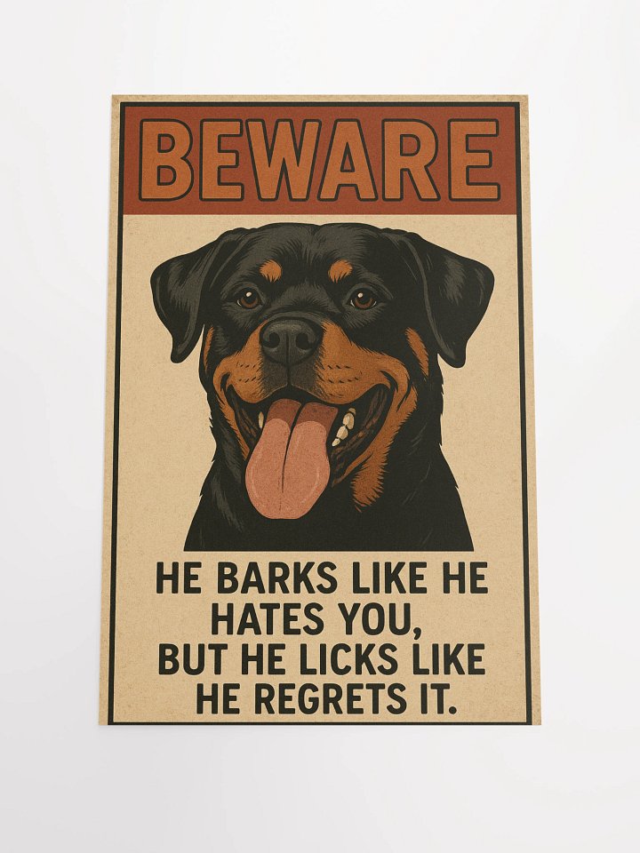 Barking Rottweiler Poster product image (1)