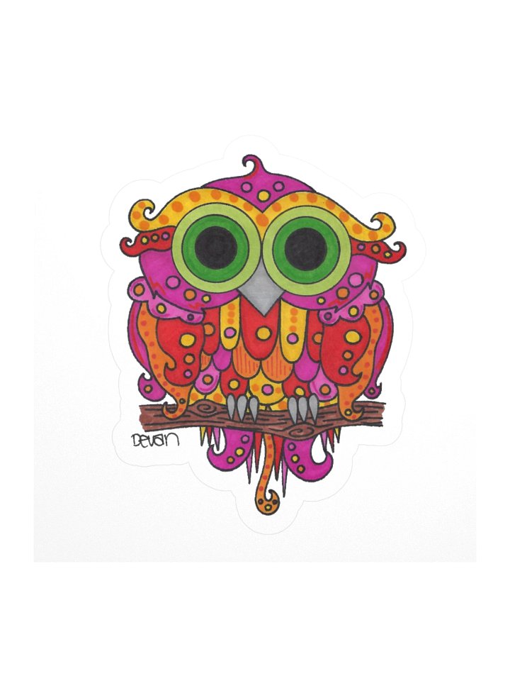 Cousins Owl: Sun Sticker product image (1)