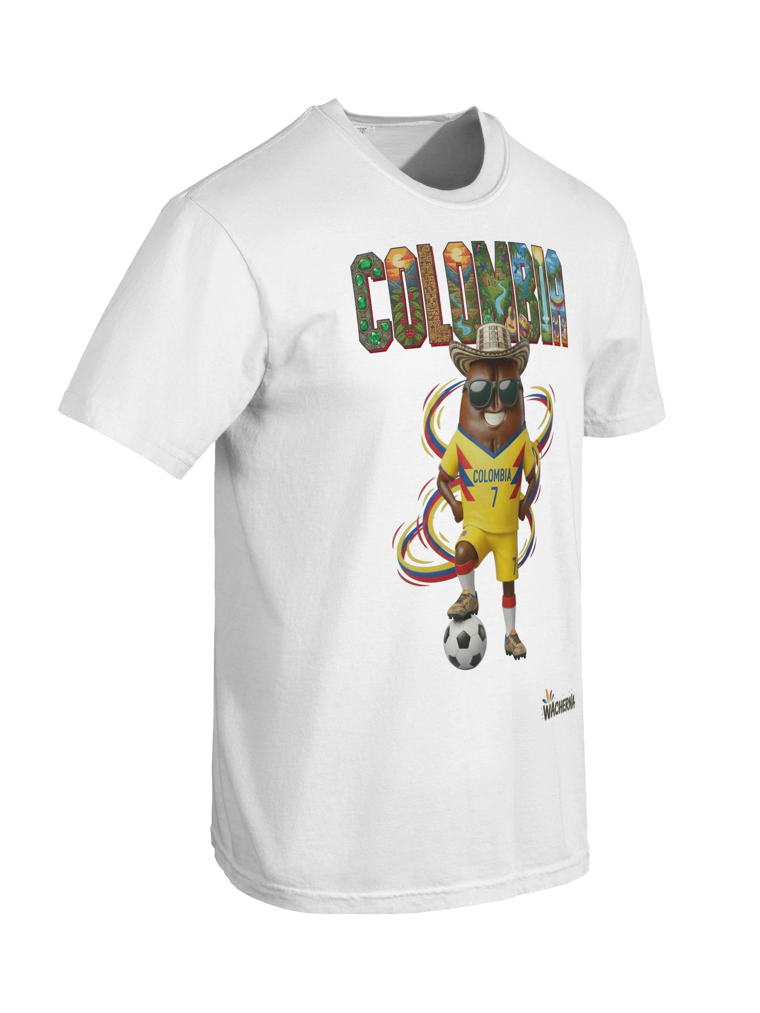 Colombia Coffee Mascot Fan Art T-Shirt – Vibrant Culture & Football Streetwear product image (5)