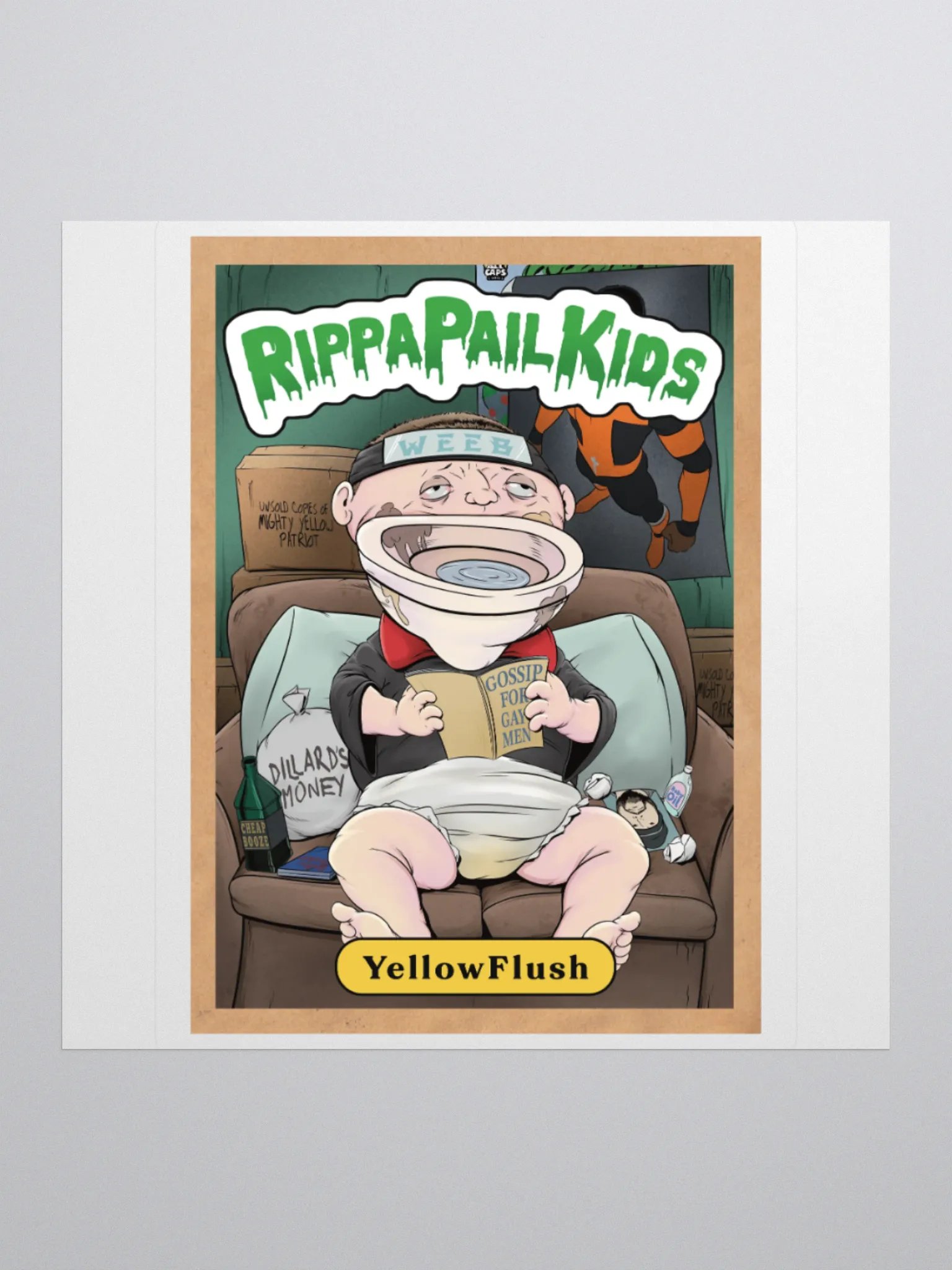 RippaPail Kids Yellow Flush Sticker product image (1)