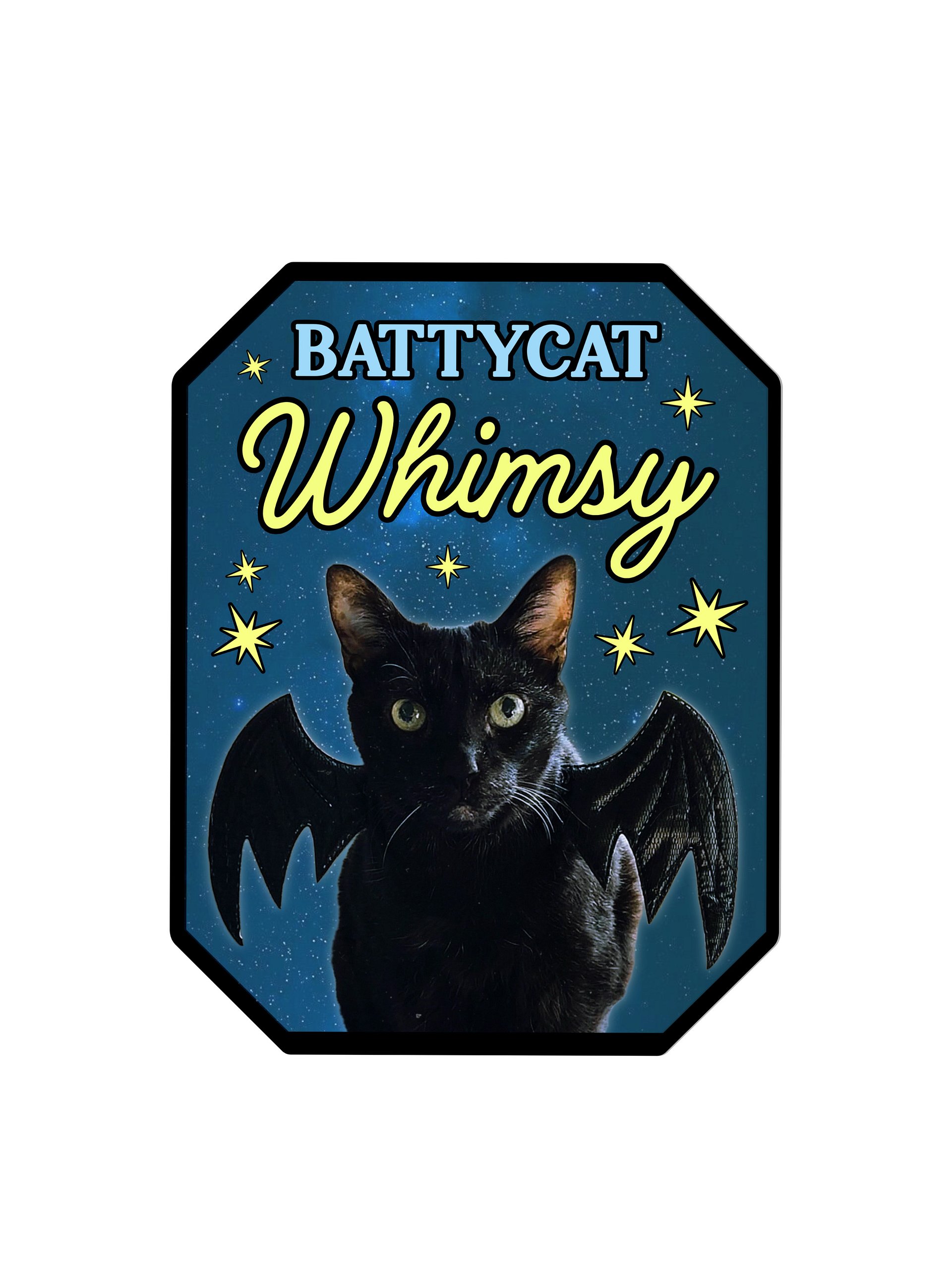 Battycat Whimsy bottle label sticker product image (1)