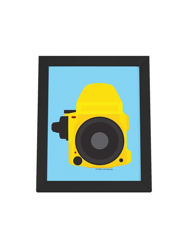 M 645 Yellow on Blue - Framed Poster product image (1)