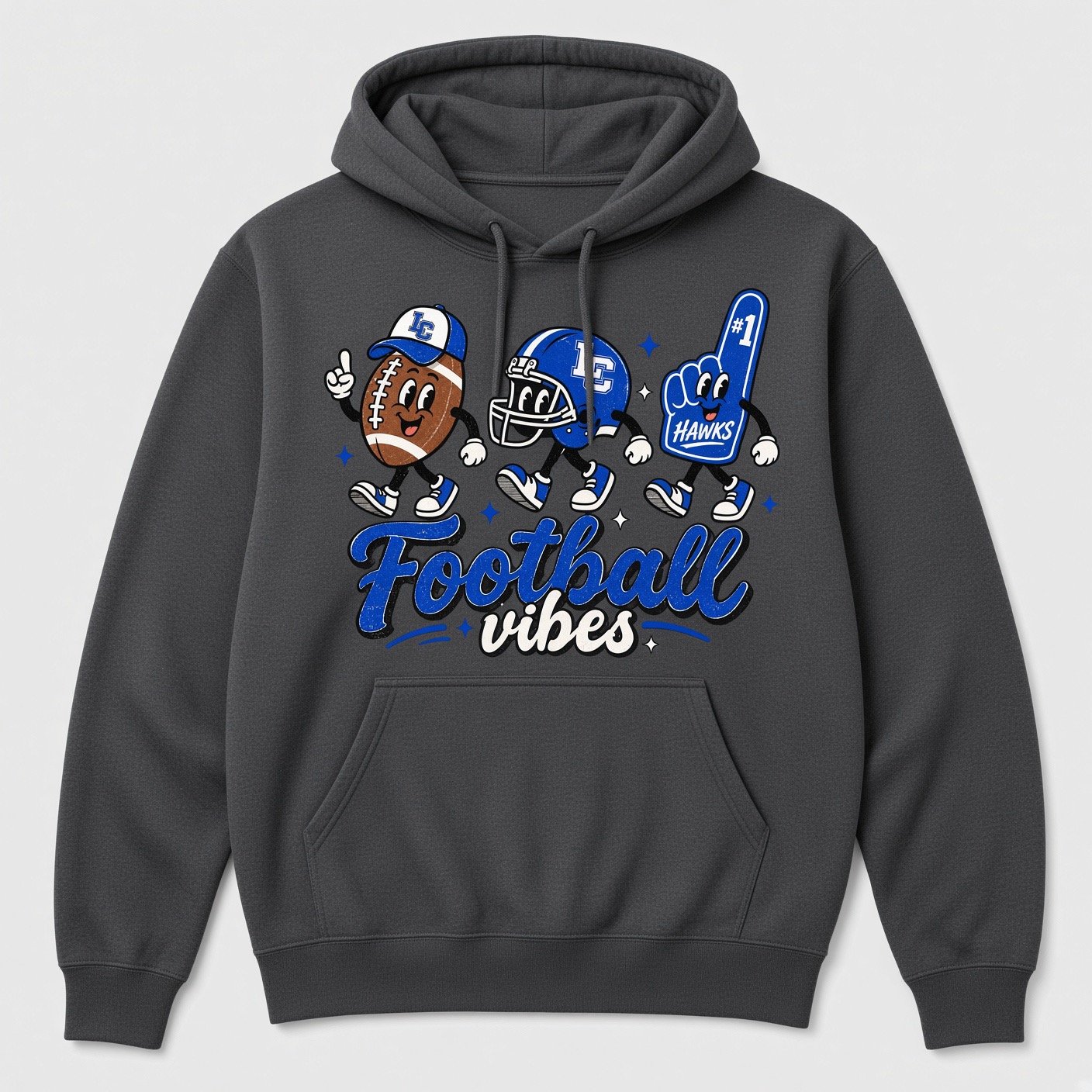 Football Vibes Comfort Colors Hoodie product image (1)