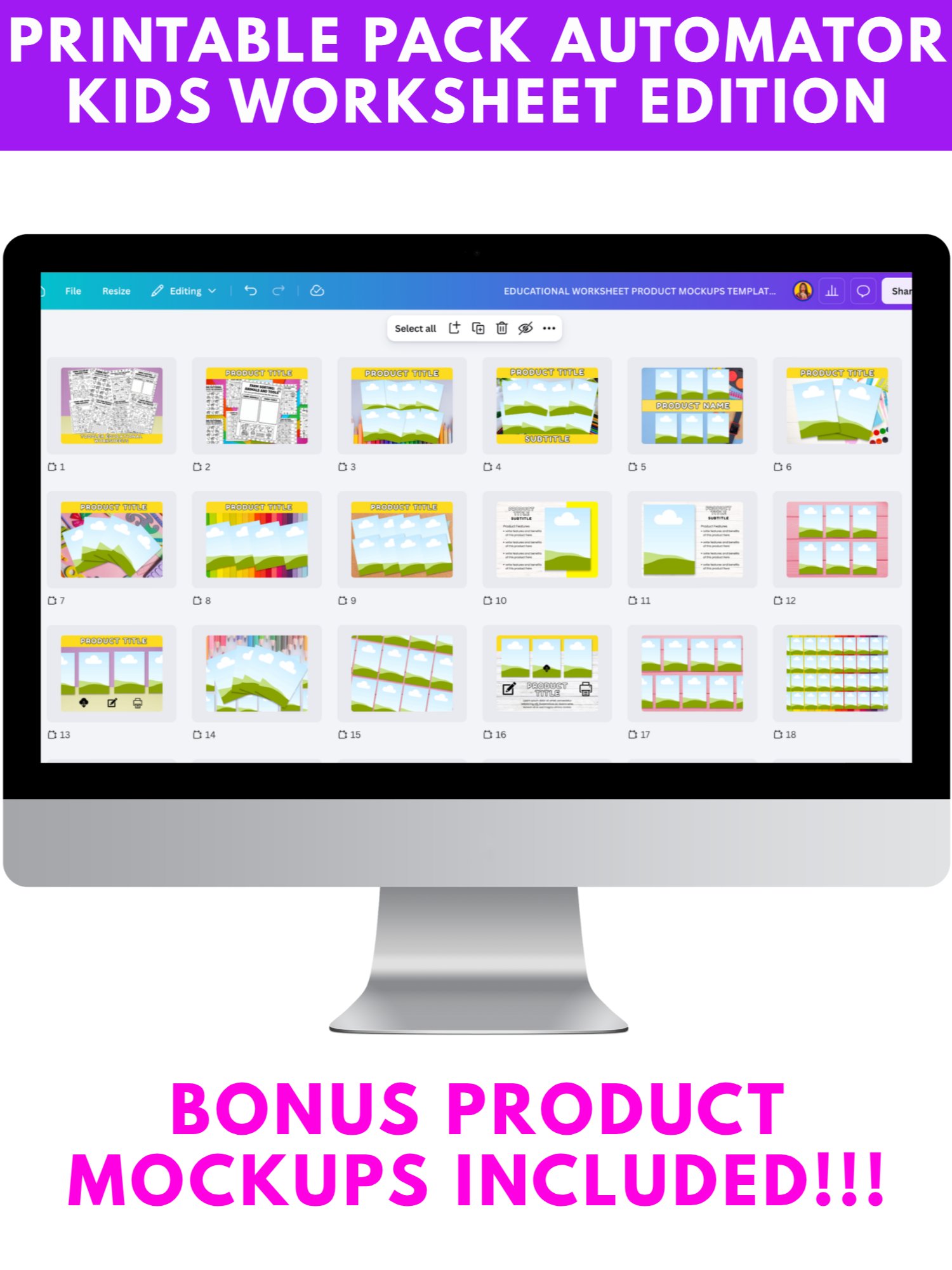 Printable Pack Automator System - Kids Worksheet Edition product image (4)