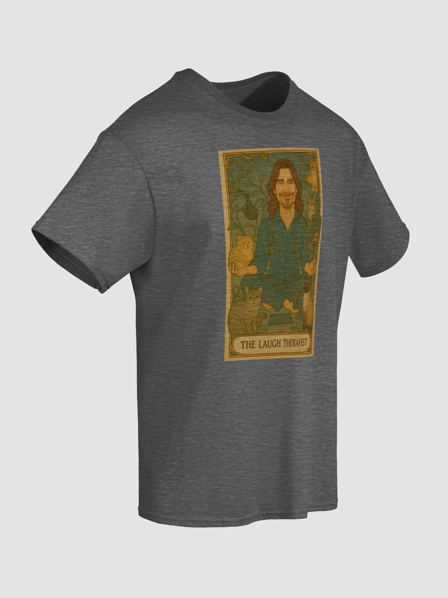 Tarot Card - The Laugh Therapist - Lunch Therapy on the back - Unisex Ultra Cotton Tee product image (8)